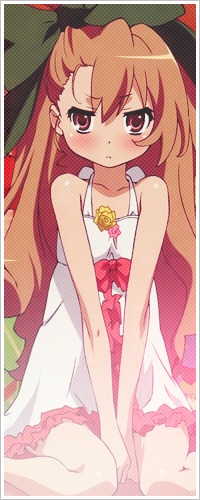 Аватар вконтакте Смущённая Тайга в платьице из аниме ToraDora!