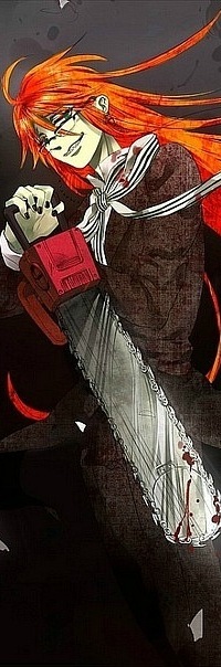 Аватар вконтакте Grell Sutcliff с пилой из аниме Темного Дворецкого / Kuroshitsuji