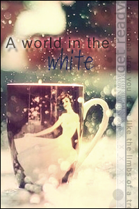 Аватар вконтакте Чашка, на которой нарисована девушка, под снегом (A world in the white, get ready)