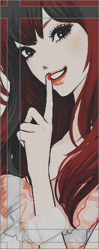 99px.ru аватар Симпатичная девушка приложила палец к губам и улыбается (art by Takenaka aka Dahlia)