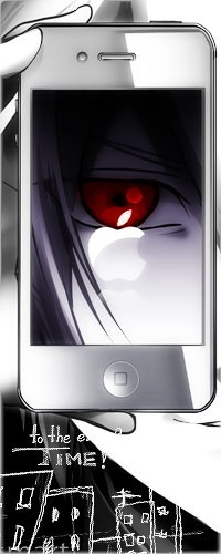 Аватар вконтакте Красный глаз парня в Айфоне / iPhone (to the end Time!)