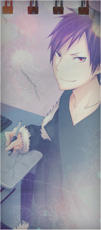 Аватар вконтакте Orihara Izaya / Изая Орихара из аниме Durarara рисует на планшете