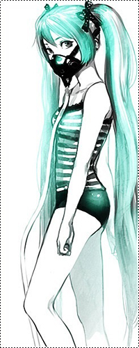 99px.ru аватар Vocaloid Hatsune Miku / Вокалоид Хатсуне Мику в кислородной маске