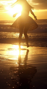 Море Солнце Девушка Фото