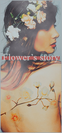 99px.ru аватар Девушка стоит к нам спиной, на её голове и спине цветы (Flower`s story / Цветочная история)