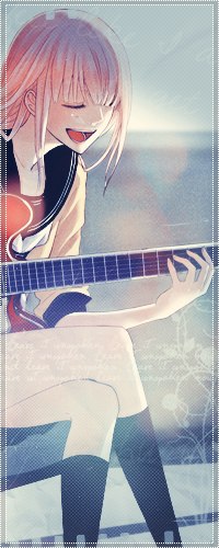 Аватар вконтакте Vocaloid Luka Megurine / Вокалоид Лука Мигурине с гитарой