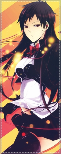 Аватар вконтакте Женский вариант Orihara Izaya / Изая Орихара из аниме Дюрарара / Durarara в школьной форме и с наушниками в ушах