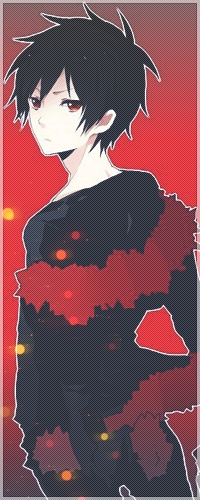 99px.ru аватар Orihara Izaya / Изая Орихара из аниме Дюрарара / Durarara в черной куртке с красным мехом чем-то недоволен