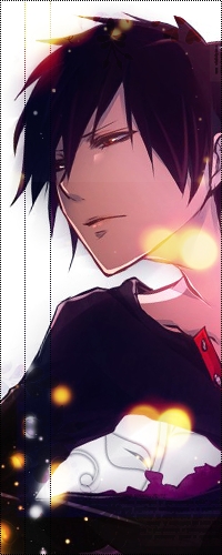 Аватар вконтакте Orihara Izaya / Изая Орихара из аниме Дюрарара / Durarara чем-то заинтересованный опирается на руку