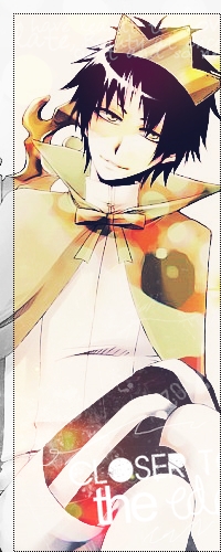 99px.ru аватар Orihara Izaya / Изая Орихара из аниме Дюрарара / Durarara в роли принца с короной и в желтом плаще