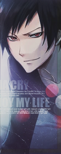 Аватар вконтакте Orihara Izaya / Изая Орихара из аниме Дюрарара / Durarara в черной кофте опирается на руку и замораживает своим взглядом