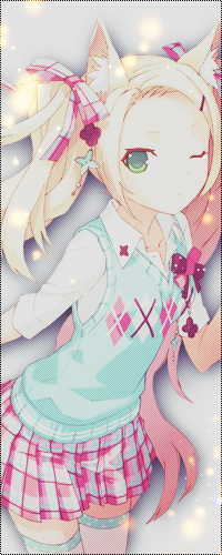 Аватар вконтакте Neko-chan Kitsune / Неко-чан Китсуне в школьной форме подмигивает