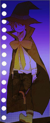 Аватар вконтакте Tsunayoshi Sawada / Савада Тсунаёшииз аниме Репетитор-киллер Реборн / Katekyo Hitman Reborn в костюме колдуна с волшебной палочкой в руке