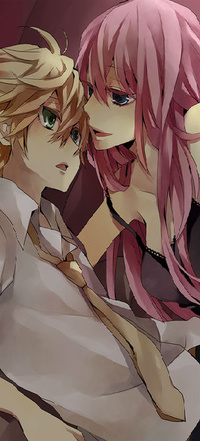 Аватар вконтакте Вокалоид Лука Мегурине и Лен Кагамине / Vocaloid Megurine Luka, Kagamine Len
