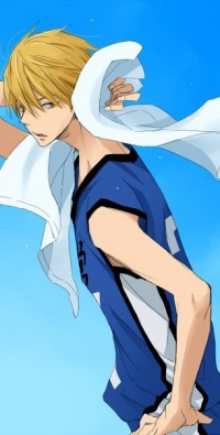 99px.ru аватар Кисе Рёто / Kise Ryouta из аниме 'Баскетбол Куроко / Kuroko no Basuke' вытирается полотенцем