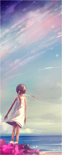 99px.ru аватар Девочка в белом платье стоит на берегу моря и смотрит вдаль