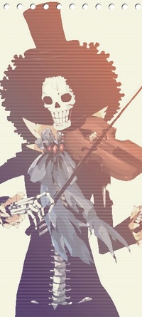 99px.ru аватар Брук / Brooke из аниме Ван Пис / One Piece играет на скрипке