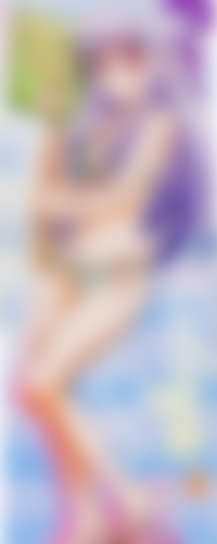 99px.ru аватар Kiriya Nozomi / Нодзоми Кирия из аниме Нашествие бродячих кошек! / Mayoi Neko Overrun! в купальнике, держит зелёную рекламную табличку, на которой нарисовано пирожное с клубничкой
