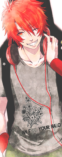 Аватар вконтакте Отоя Иттоки / Otoya Ittoki из аниме Поющий принц: 1000% любовь / Uta no Prince-sama в наушниках и гитарой за спиной 