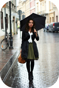 Аватар вконтакте Девушка с зонтом идет по городу