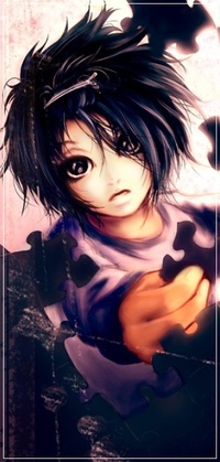 99px.ru аватар Маленький Эл Лолайт / L Lawliet из аниме Тетрадь Смерти / Death Note собирает пазлы