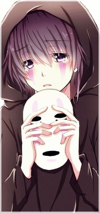 Аватар вконтакте Каонаши / Kaonashi из аниме Унесённые Призраками / Spirited Away, прижимая маску к груди, плачет