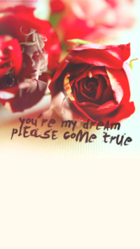 Аватар вконтакте Красные розы, лицо девушки и надпись You're my dream, please come true / Ты моя мечта, пожалуйста, стань правдой