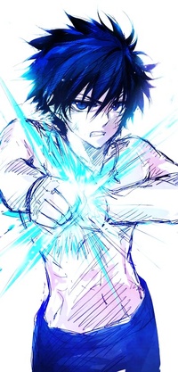 99px.ru аватар Грей Фуллбастер / Gray Fullbaster из аниме Хвост Феи / Fairy Tail использует своё заклинание