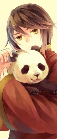 Аватар вконтакте Hong Kong / Гонконг из аниме Хеталия / Hetalia держит на руках панду