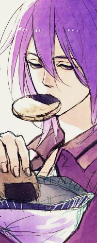 Аватар вконтакте Atsushi Murasakibara / Акаши Муросакибара из аниме 'Kuroko no Basket / Баскетбол Куроко' ест печенье
