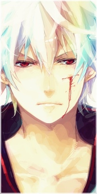 Аватар вконтакте Саката Гинтоки / Sakata Gintoki из аниме Гинтама / Gintama с кровоточащей раной на щеке