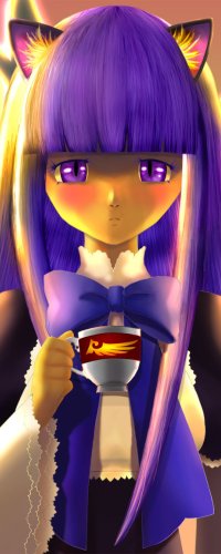99px.ru аватар Фредерика Бернкастель / Frederica Bernkastel из аниме Когда плачут чайки / Umineko no Naku Koro ni в образе неко / neko пьет чай