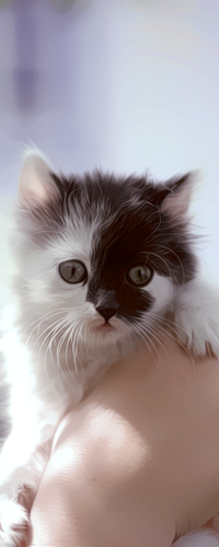 99px.ru аватар Черно-белый котенок в руке