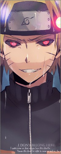 Аватар вконтакте Демонический Наруто Узумаки / Uzumaki Naruto со стекающими по лицу каплями дождя, из аниме Наруто: Ураганные Хроники / Naruto: Shippuuden (I don't belong here)