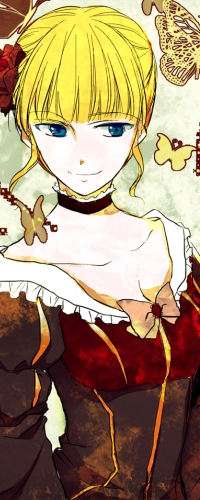 Аватар вконтакте Beatrice / Беатриче из аниме Когда плачут чайки / Umineko no Naku Koro ni с бабочками