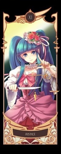 Аватар вконтакте Эрика Фурудо / Erika Furudo из аниме Когда плачут чайки / Umineko no Naku Koro ni (Justice / Правосудие) с ножом в одной руке и весами в другой