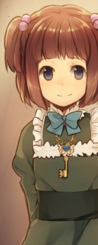 Аватар вконтакте Анж Уширомия / Ange Ushiromia из аниме Когда плачут чайки / Umineko no Naku Koro ni в детстве с ключом на шее