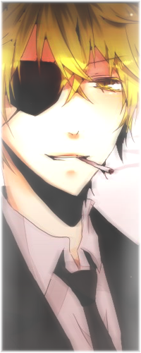 Аватар вконтакте Shizuo Heiwajima / Хейваджима Шизуо из аниме Дюрарара / Durarara с повязкой на глазу и сигаретой во рту
