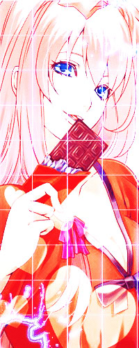 Аватар вконтакте Vocaloid Megurine Luka / Вокалоид Лука Мегуринэ ест шоколадку