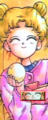 99px.ru аватар Довольная Усаги Цукино / Tsukino Usagi из аниме Сейлор Мун / Луна в Матроске / Sailor Moon с шариком в руке