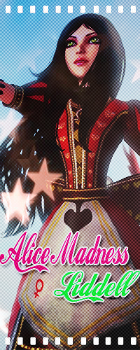 99px.ru аватар Alice / Алиса из игры Алиса: Безумие Возвращается / Alice: Madness Returns в платье красной пики (королевы) смотрит вверх (Alice Madness Liddell)