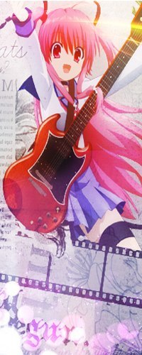 Аватар вконтакте Yui / Юи из аниме Пульс Ангела / Ангельские ритмы / Angel Beats! с гитарой