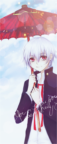 Аватар вконтакте Isana Yashiro aka Shiro / Ясиро Исана по прозвищу Сиро из аниме Проект Кей / K Project с красным зонтиком на фоне неба