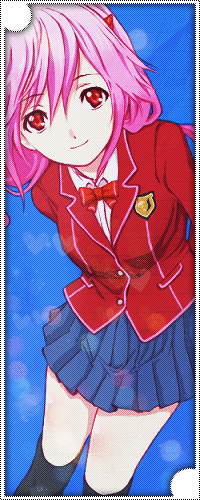 Аватар вконтакте Юзуриха Инори / Yuzuriha Inori из аниме Корона Греха / Венец Вины / Guilty Crown в школьной форме мило улыбается