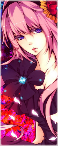 99px.ru аватар Вокалоид Мегурине Лука / Vocaloid Megurine Luka в цветах