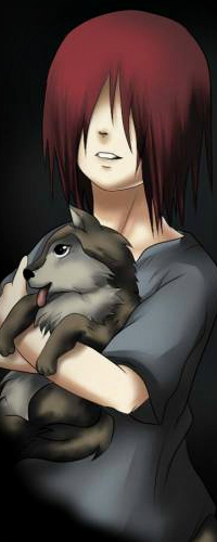 Аватар вконтакте Маленький Nagato / Нагато из аниме Naruto / Наруто держит в руках щенка