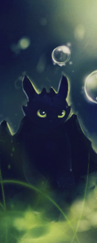Аватар вконтакте Night Fury (Toothless) / Ночная Фурия (Беззубик) из мультфильма How to Train Your Dragon / Как приручить дракона, art by Apofiss