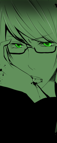 Аватар вконтакте Midorima Shintarou / Синтаро Мидорима из манги Баскетбол Куроко / Kuroko no Basket слизывает кровь с запястья