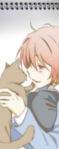 Аватар вконтакте Matsuoka Shun / Сюн Мацуока из аниме You and I / Ты и Я / Мы с тобой / Kimi to Boku с котом