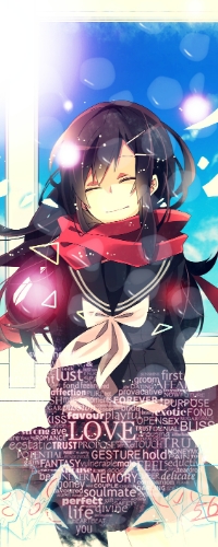 Аватар вконтакте Tateyama Ayano / Татеяма Аяно из аниме Kagerou Project и много слов, Love / Любовь, Life / Жизнь, Lust / Страсть, Gesture / Поступок, Memory / Память и так далее